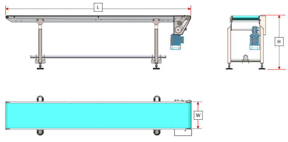 Belt Conveyor — machine structure drawing