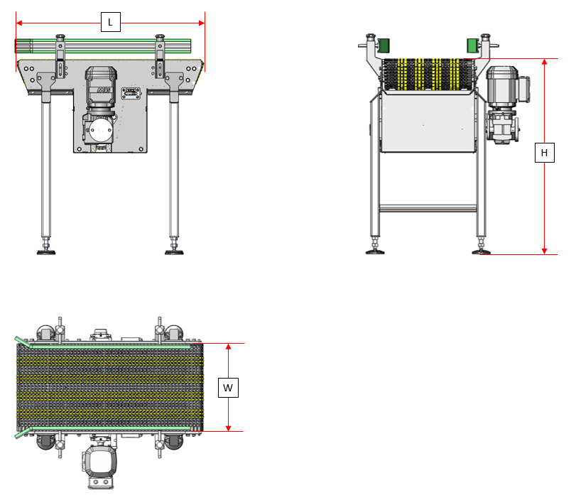 Modular Belt Conveyor — machine structure drawing
