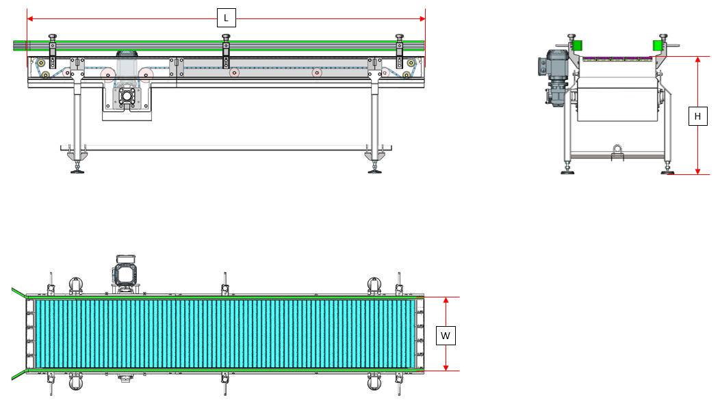 Modular Belt Conveyor — machine structure drawing