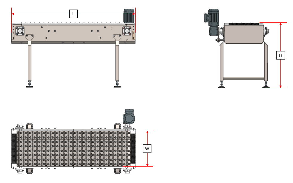 Sorting Conveyor — machine structure drawing